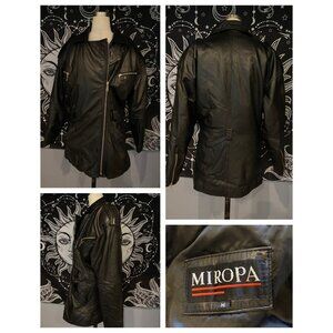 High end designer MIROPA butter soft leather jacket Medium